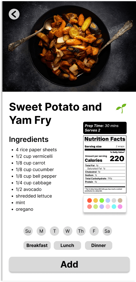 Recipe screen 5
