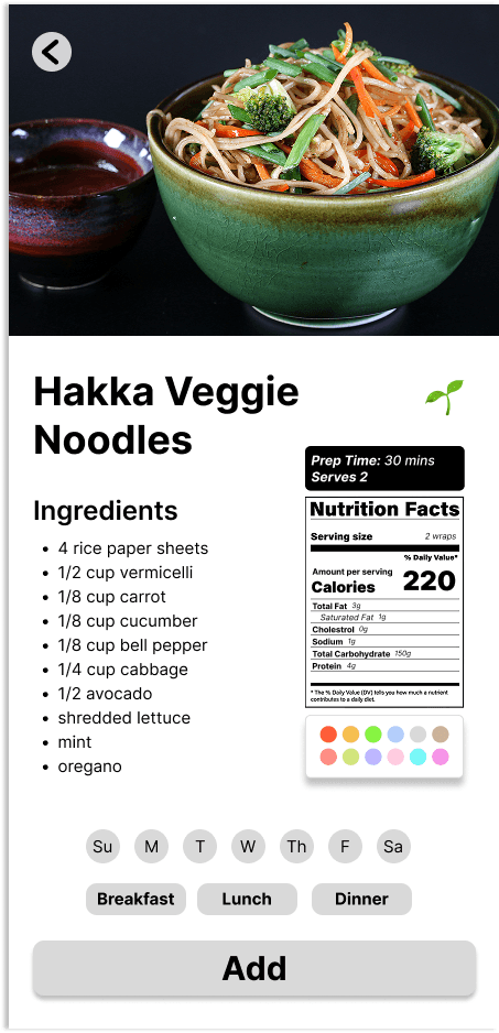 Recipe screen 6