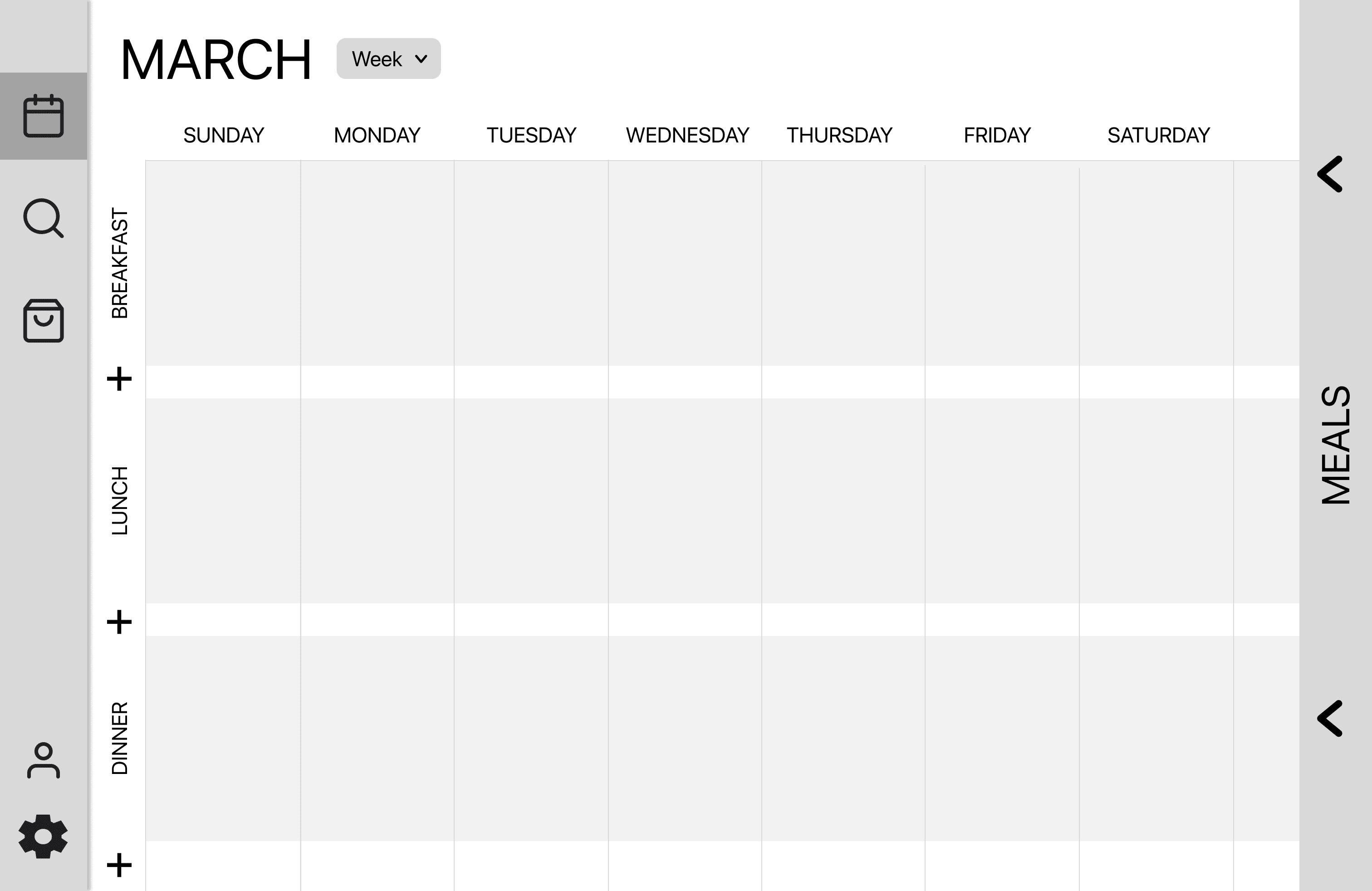Lo-fi — calendar screen