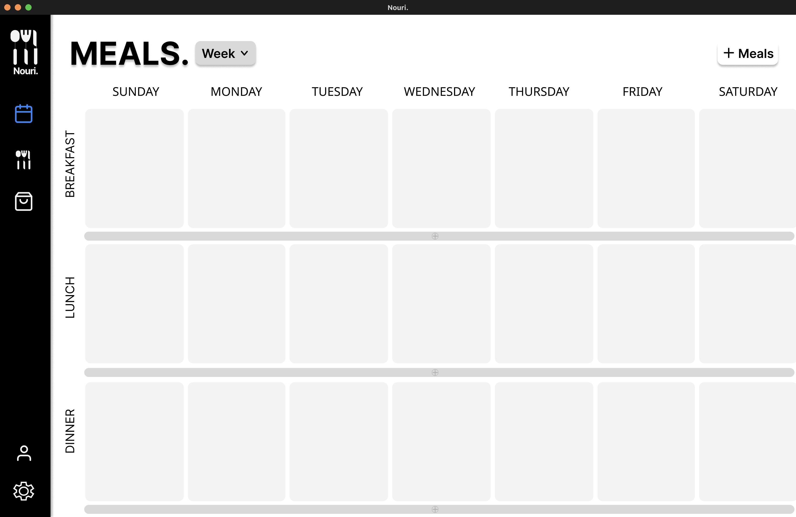Mid-fi — calendar screen
