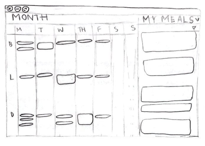 Rough Sketch — calendar screen