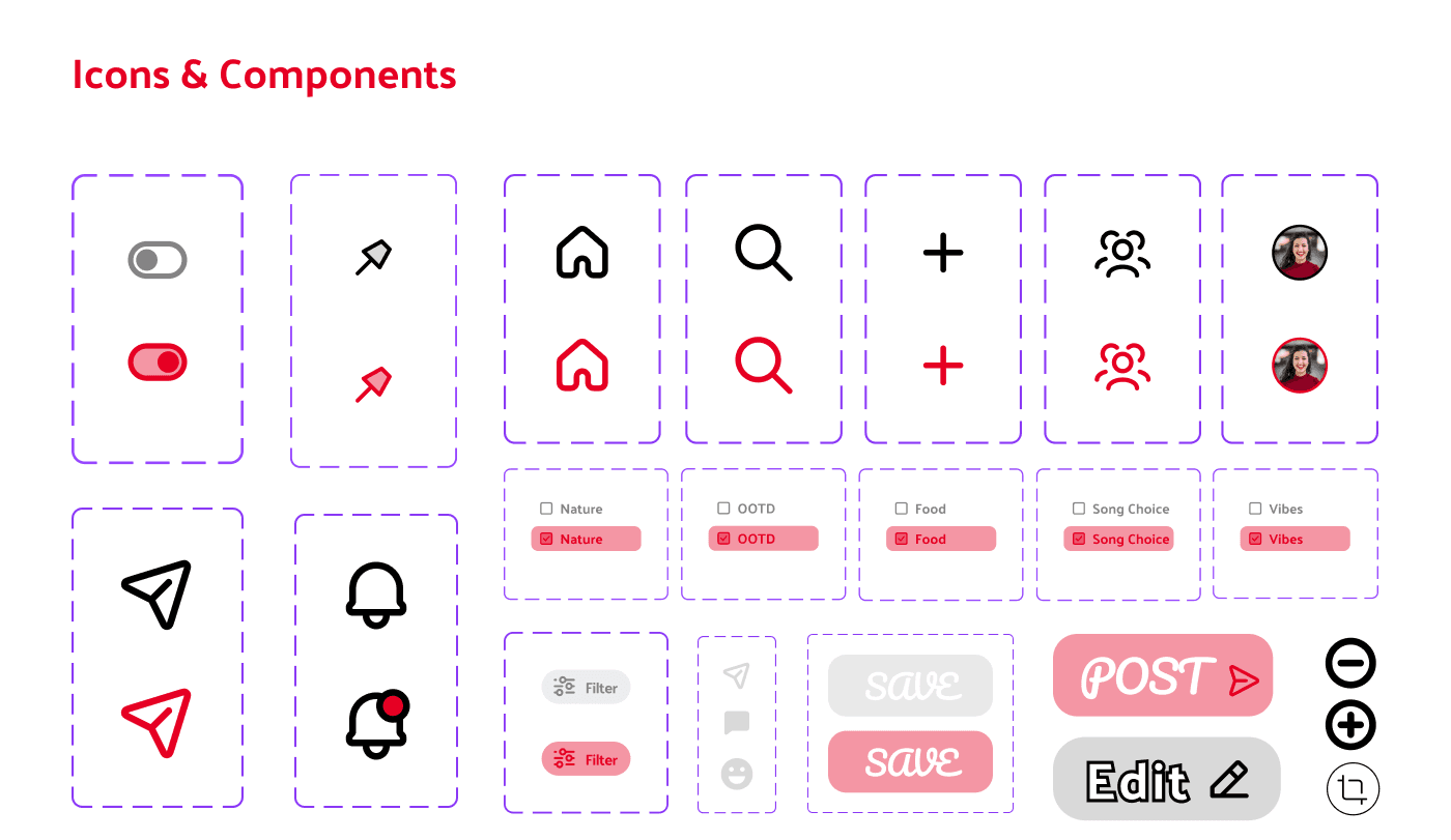 PinReal icon and component library