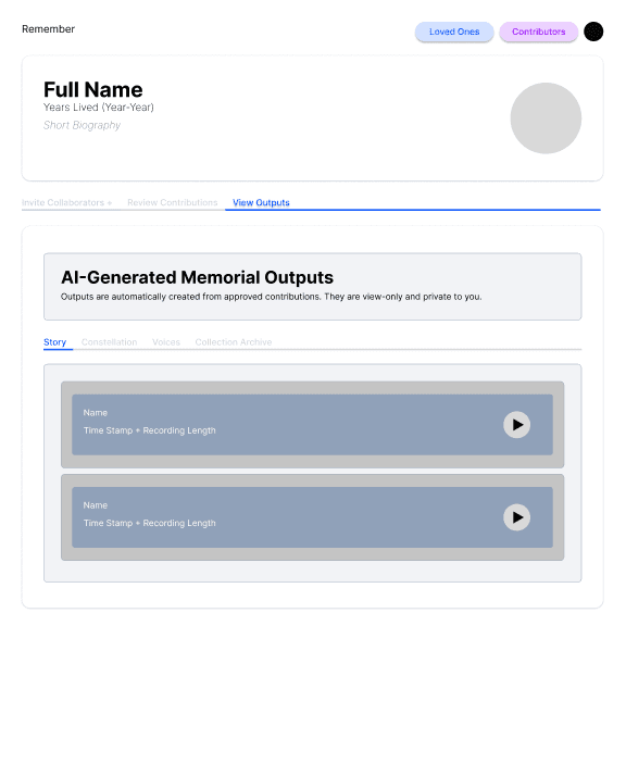 Voices output panel