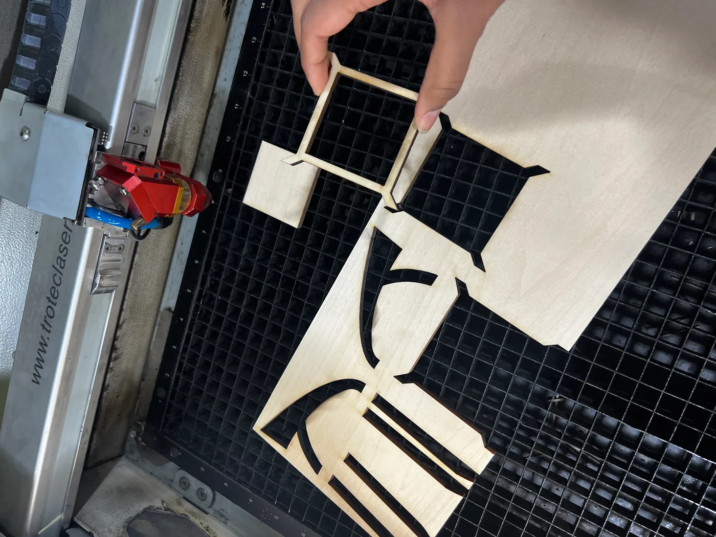 Laser-cut basswood parts
