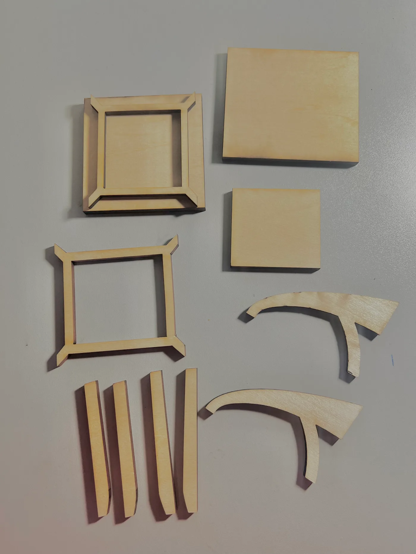 Assembled 1:5 scale basswood model