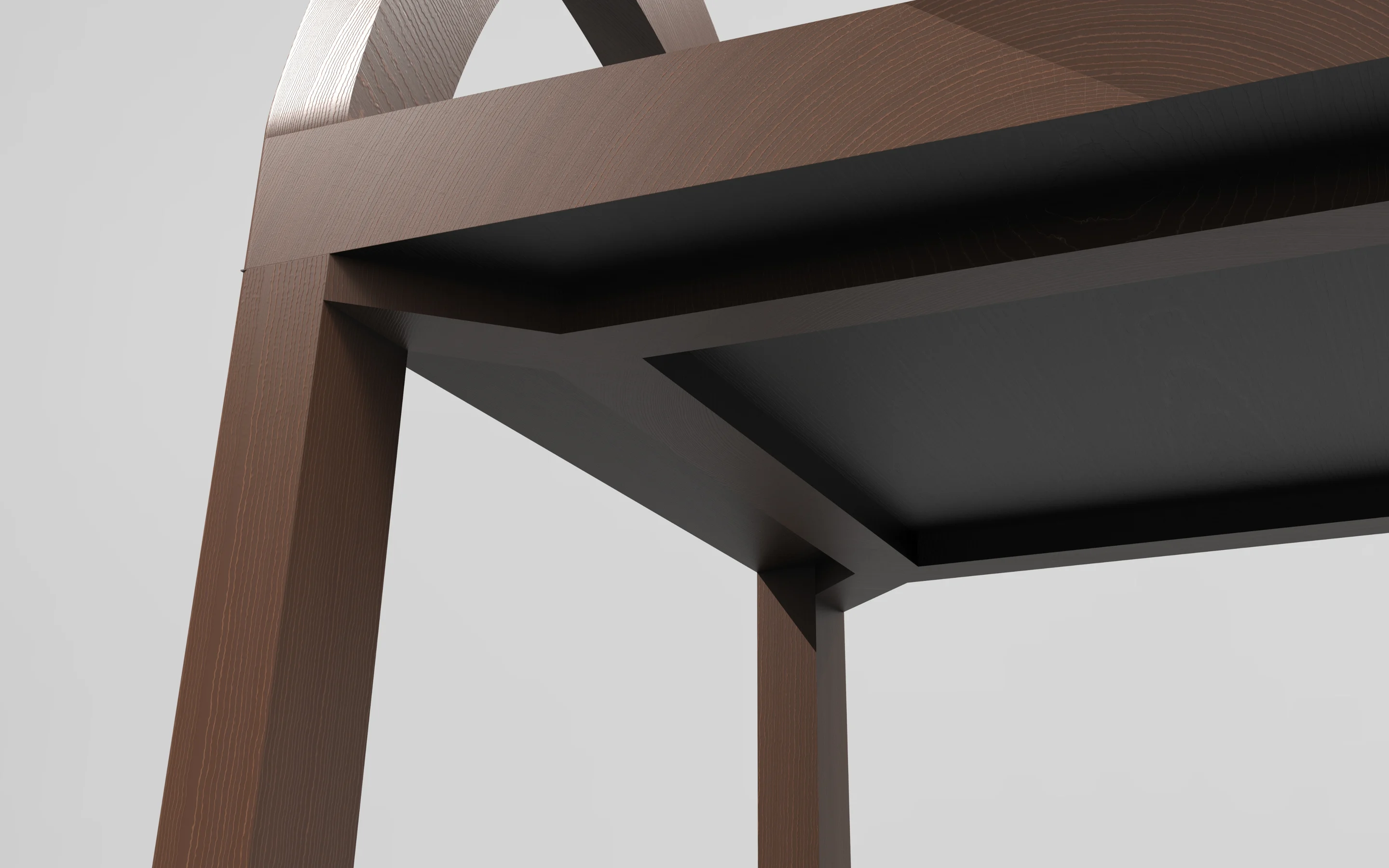 Arco chair render, studio shot