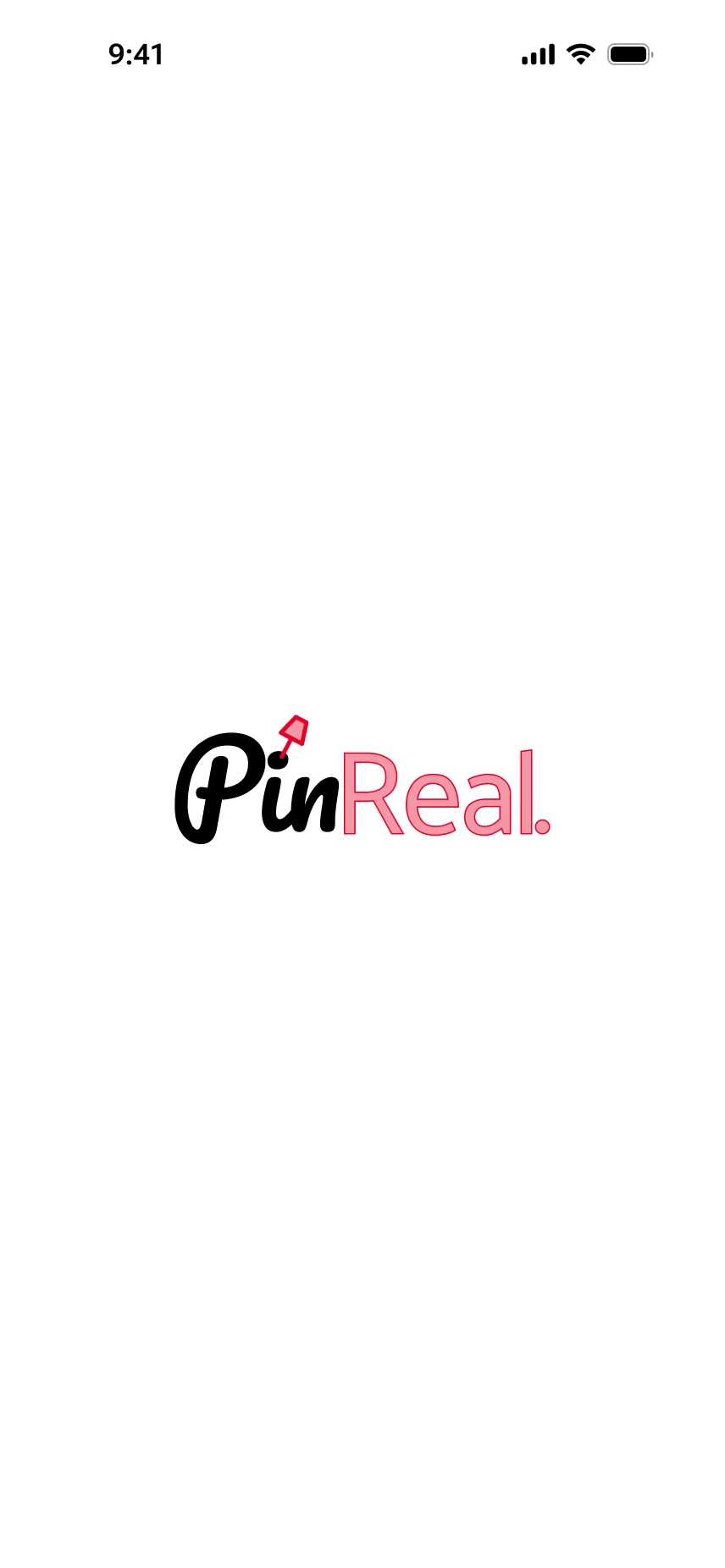 PinReal. splash screen